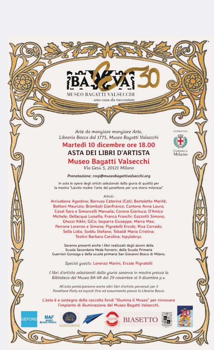 Asta di libri d'artista per illuminare il Museo Bagatti Valsecchi